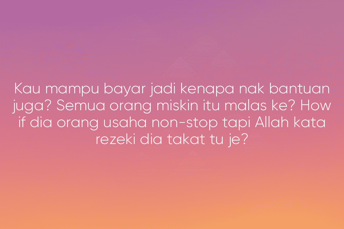 B40, M40, T20, Lupakah Anda Rezeki Itu Dari Allah?
