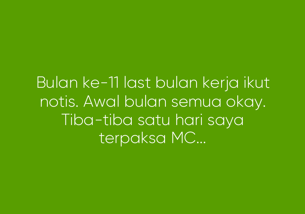 MC 2 Hari Kena Buang