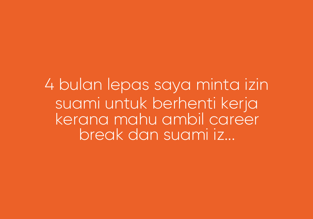 Dilema Isteri Yang Masih Sayangkan Suami