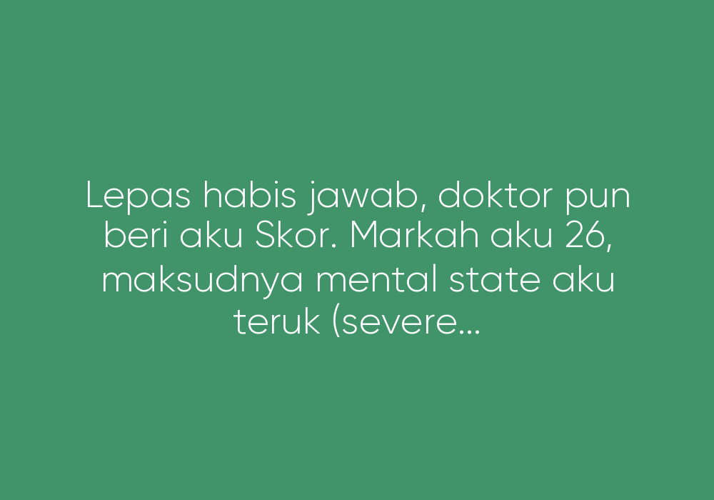 Pengalaman Berjumpa Therapist Buat Aku Sedar Satu Perkara