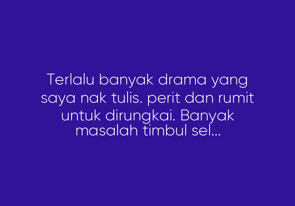 REPLY: Isteri Undur Diri