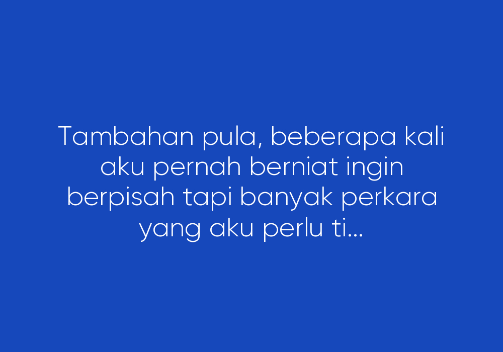 Perasaan Yang Tak Didendang