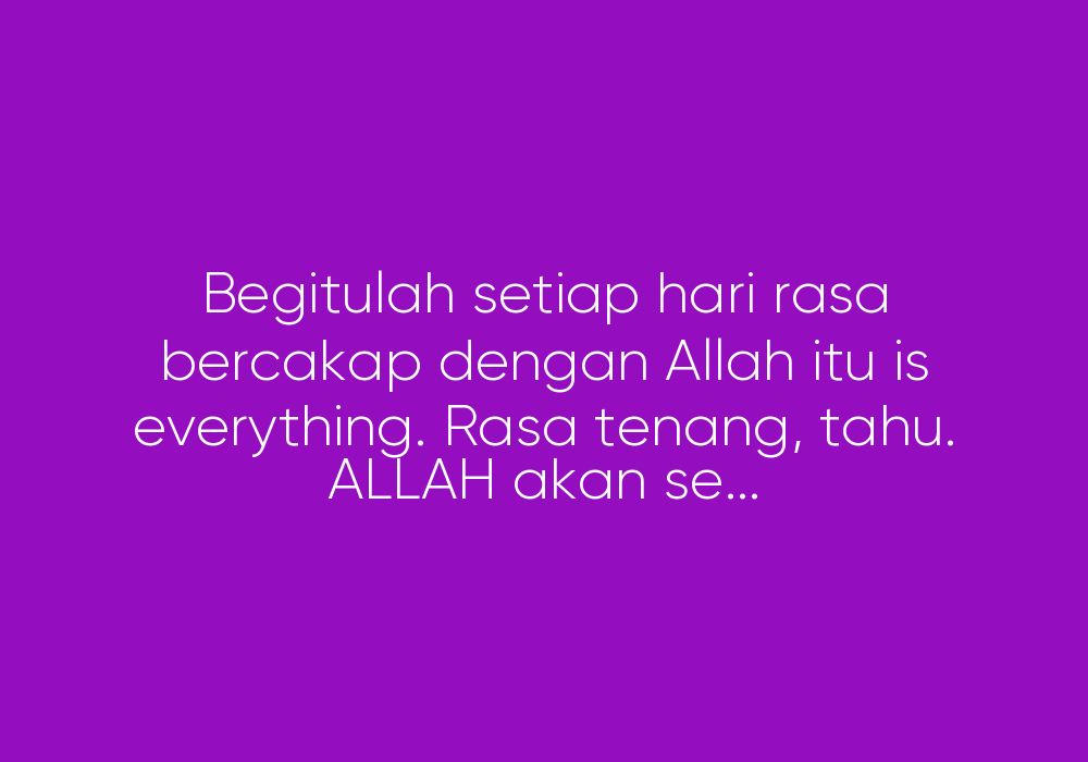 Bercakap Dengan Allah