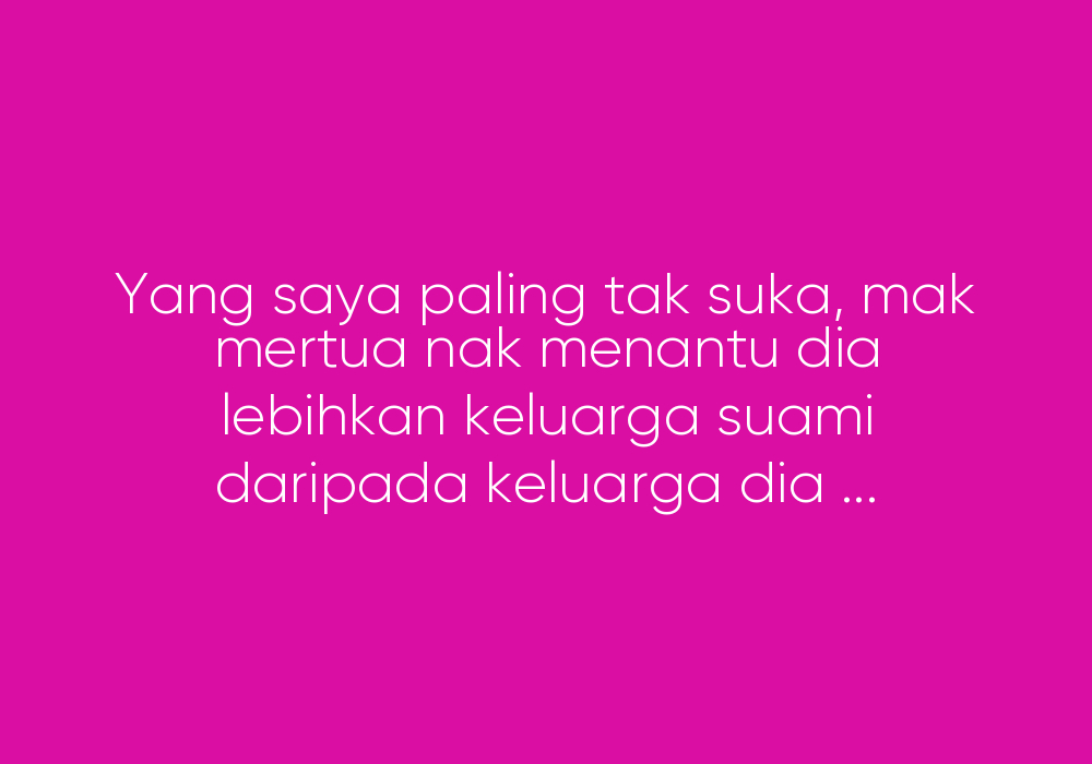 Trauma Dengan Keluarga Mentua