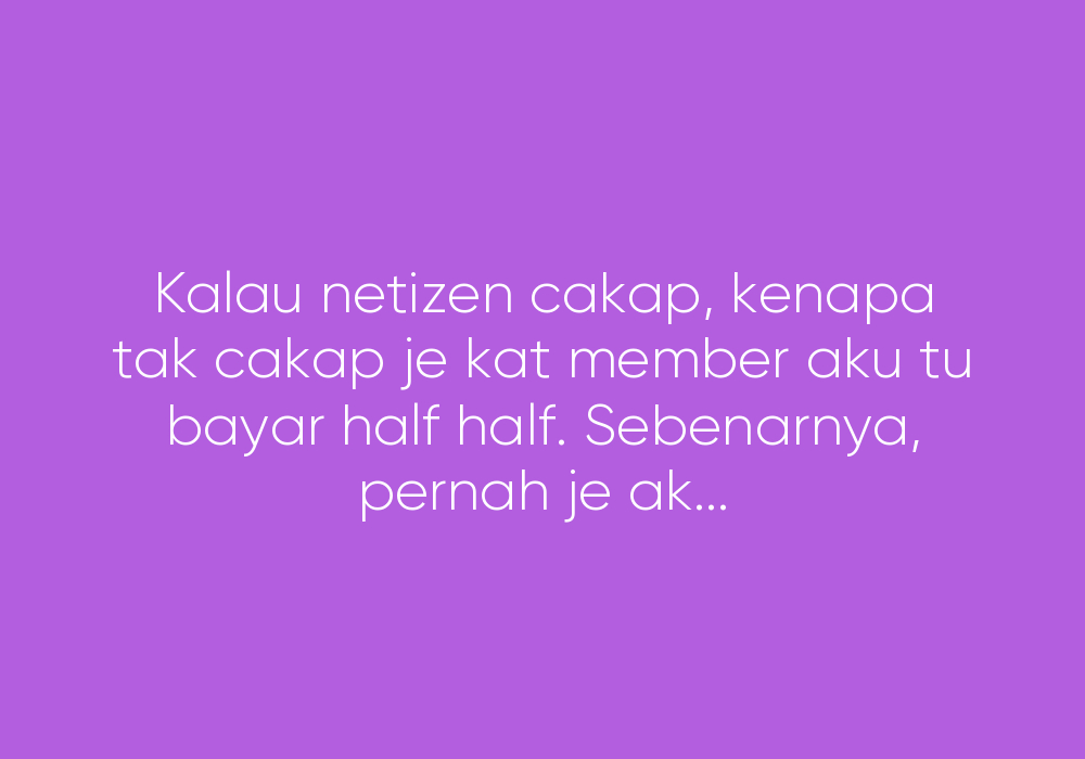 Tiada "Common Sense" atau Ambil Kesempatan?