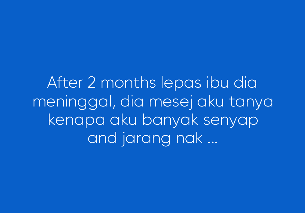 Bekas Kekasih Kantoi Suami Orang