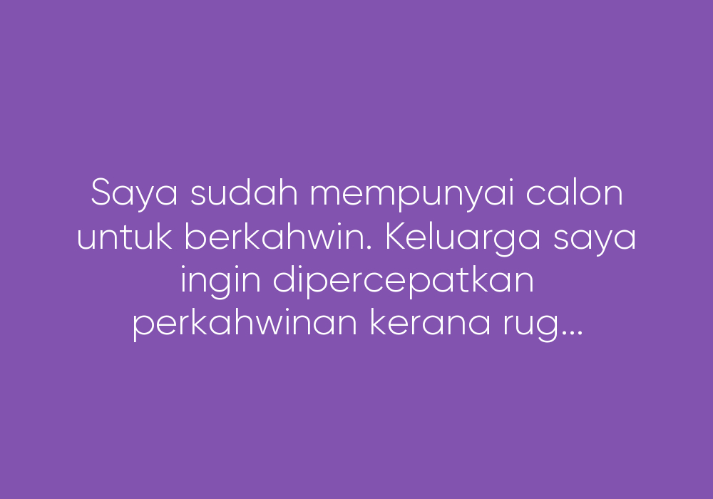 Dahulukan Rumah Atau Kahwin