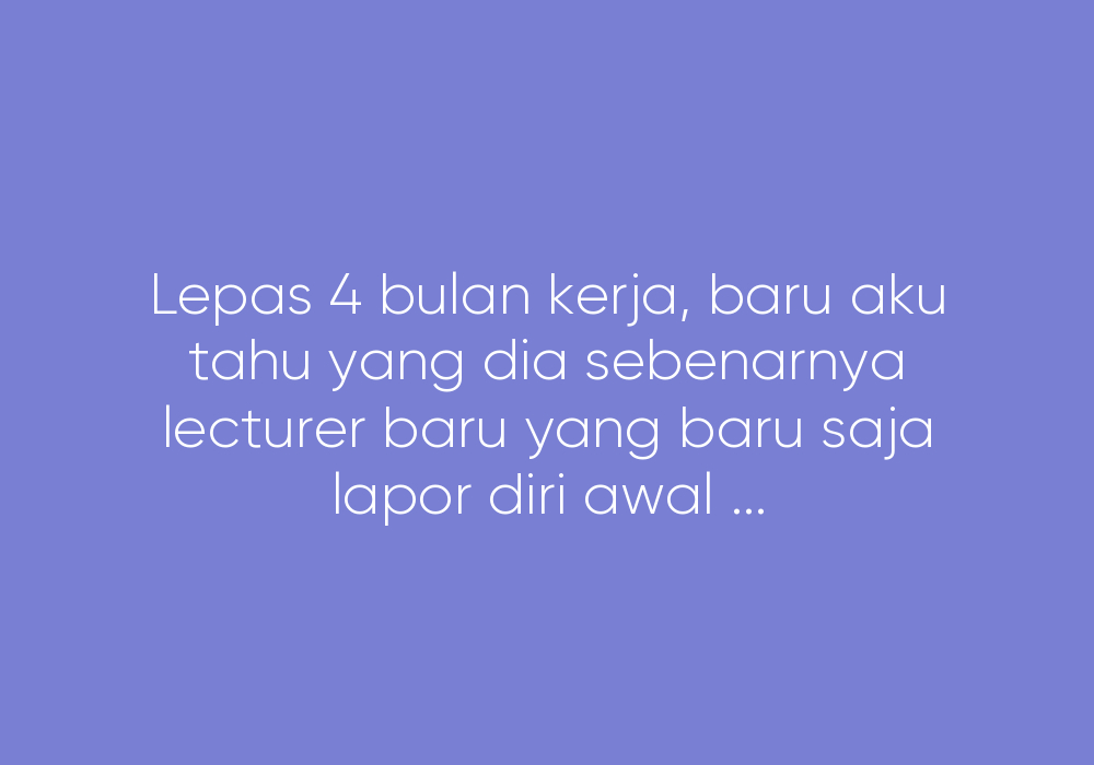 My Lecturer Crush II