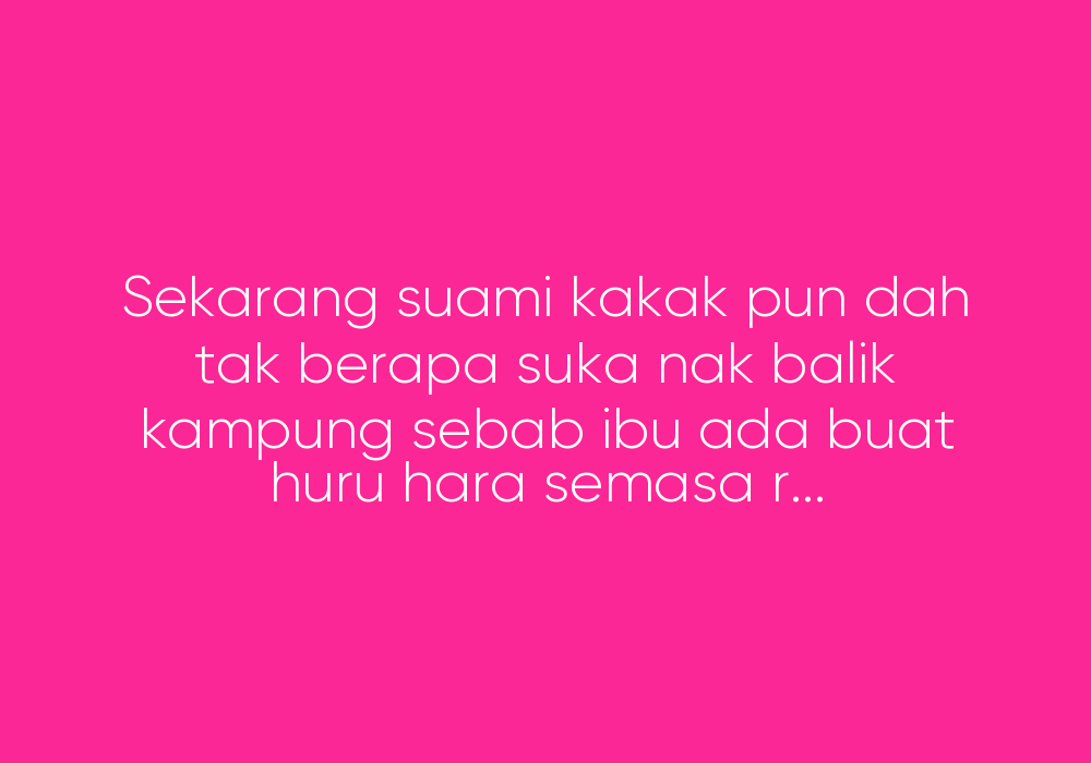 Tersepit Antara Ibu Yang Narsisistik Dan Adik Yang Dah Terlalu Terluka