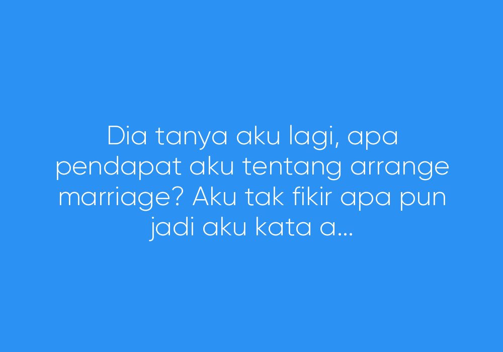 Terpaksa Jadi Isteri Kedua
