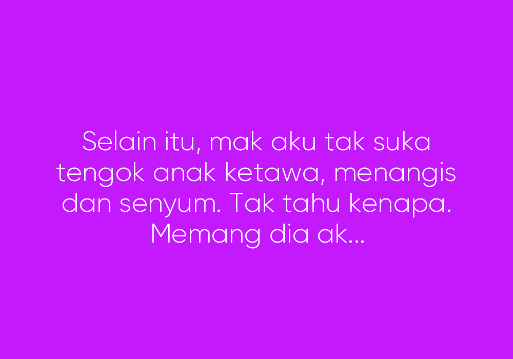 Trauma Dengan Mak