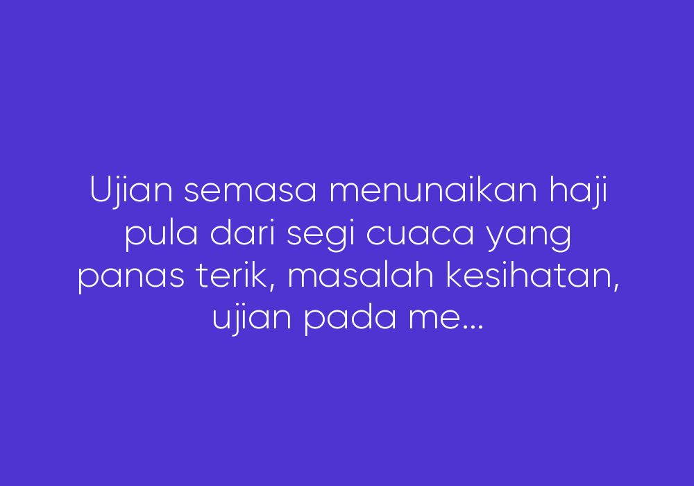 Ujian Haji Dan Hajjah