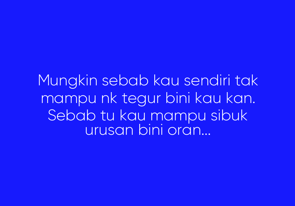 Pesan Buat Lelaki Mulut Perempuan