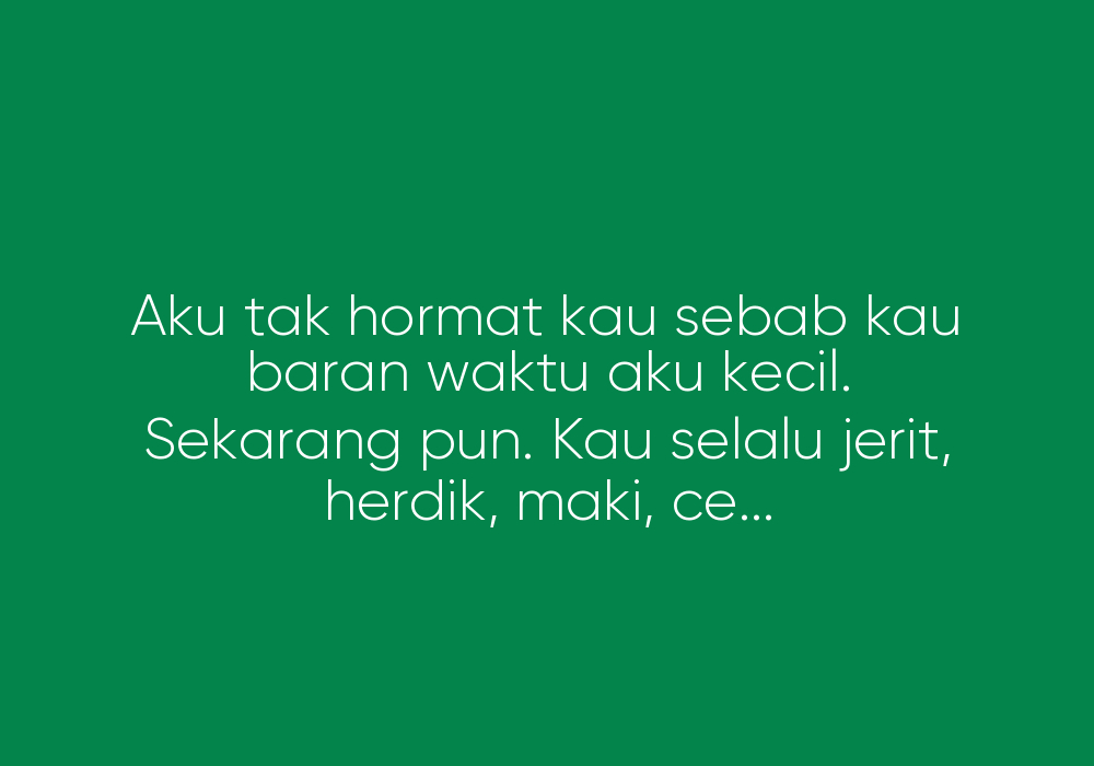 Aku Tak Hormat Bapak Aku