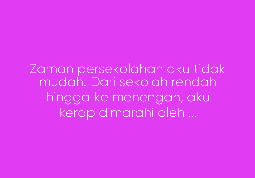 Luahan Seorang Anak yang Ingin Difahami