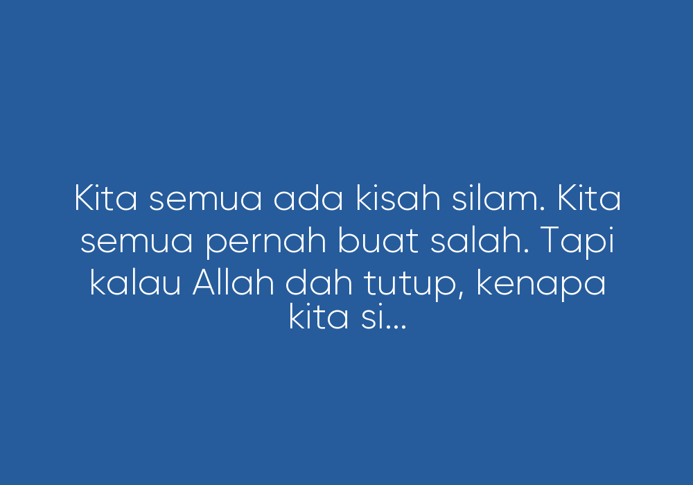 Aku Pernah Buka Aib Orang, Dan Aku Menyesal Teramat Sangat