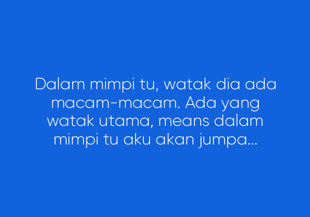 Kenapa Mimpi Dia?