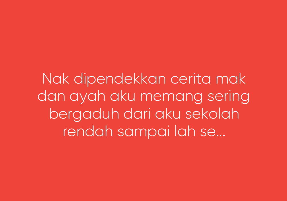 Penangan Mak Ayah Selfish