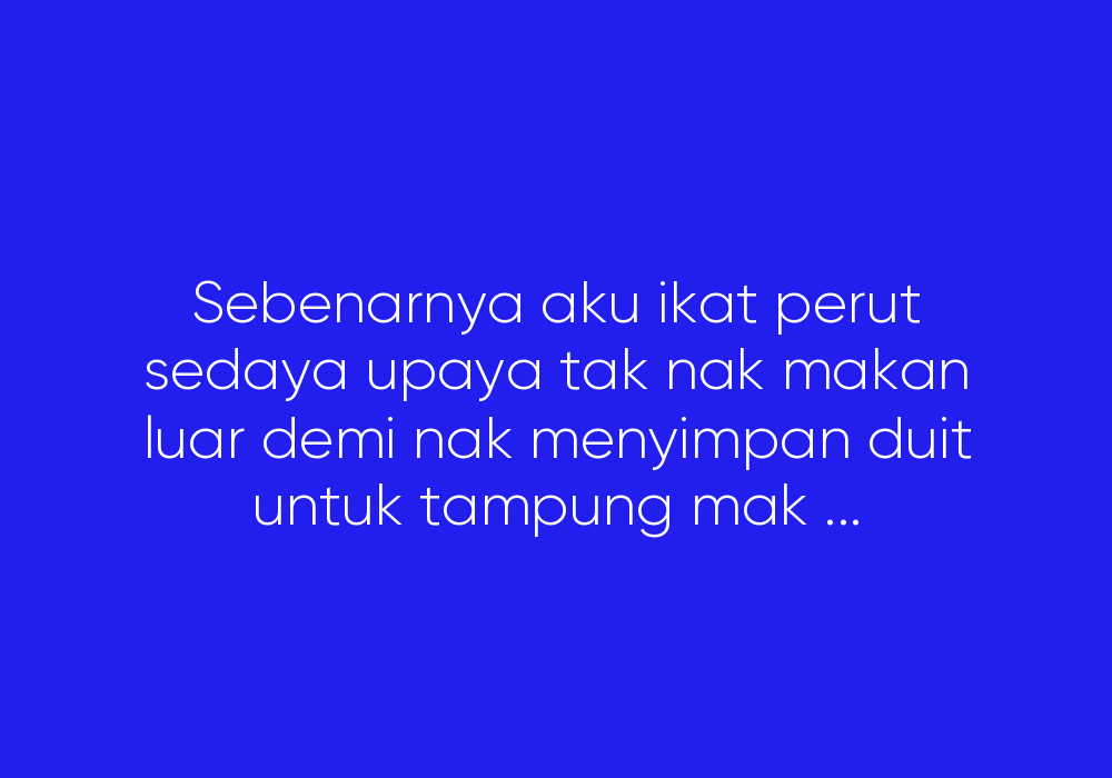 Pinggan Sendiri Tak Berbasuh