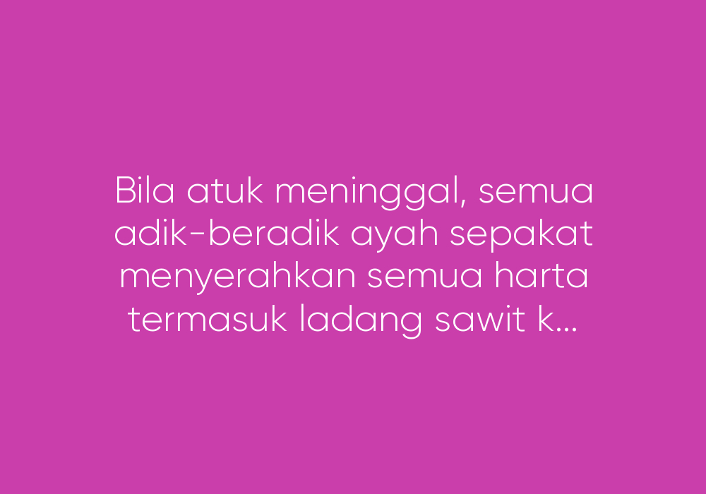 Kami Tak Mahu Lebih, Cuma Mahu Hak Yang Adil