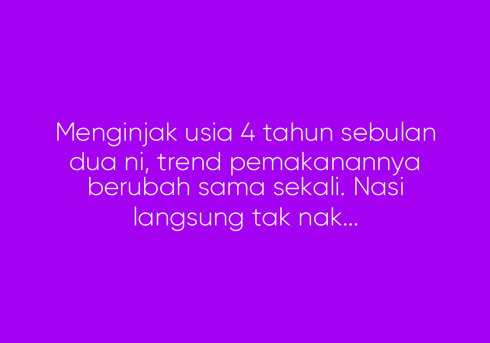 Picky Eater @ Makan Ikut Mood?