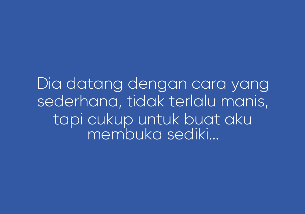 Singgah, Tapi Tak Tinggal