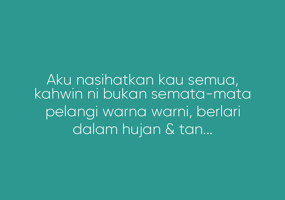 Lepas Nikah Baru Bercinta