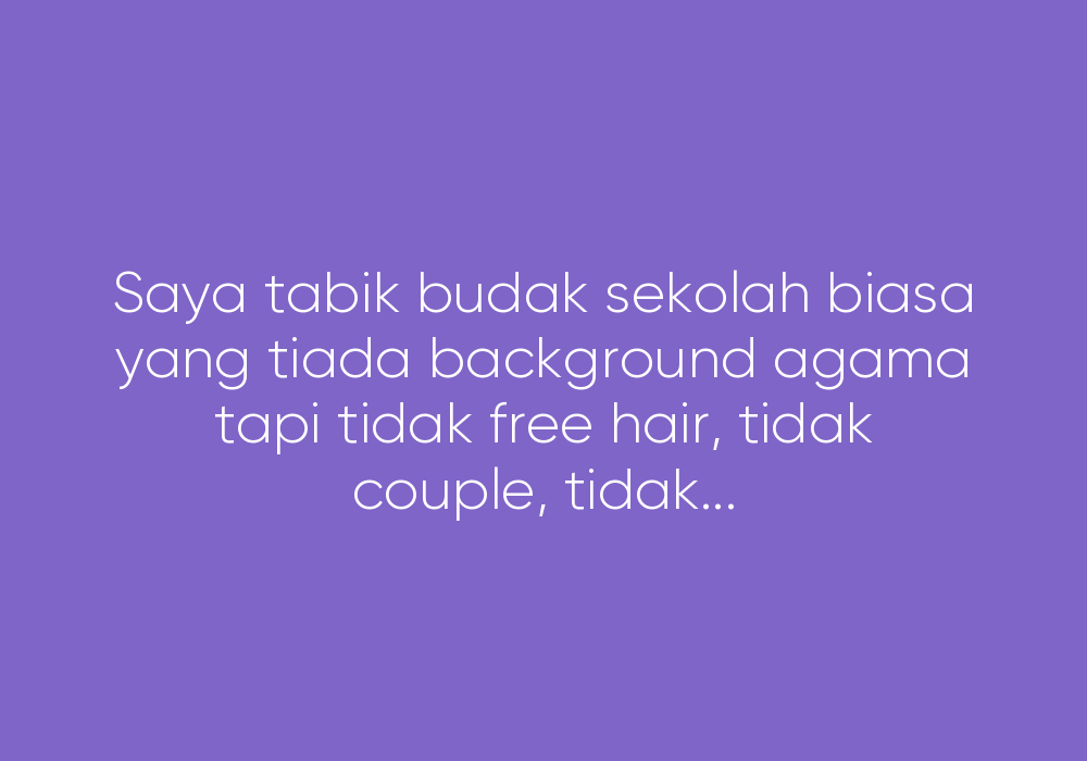 Masuklah Sekolah Agama Ya
