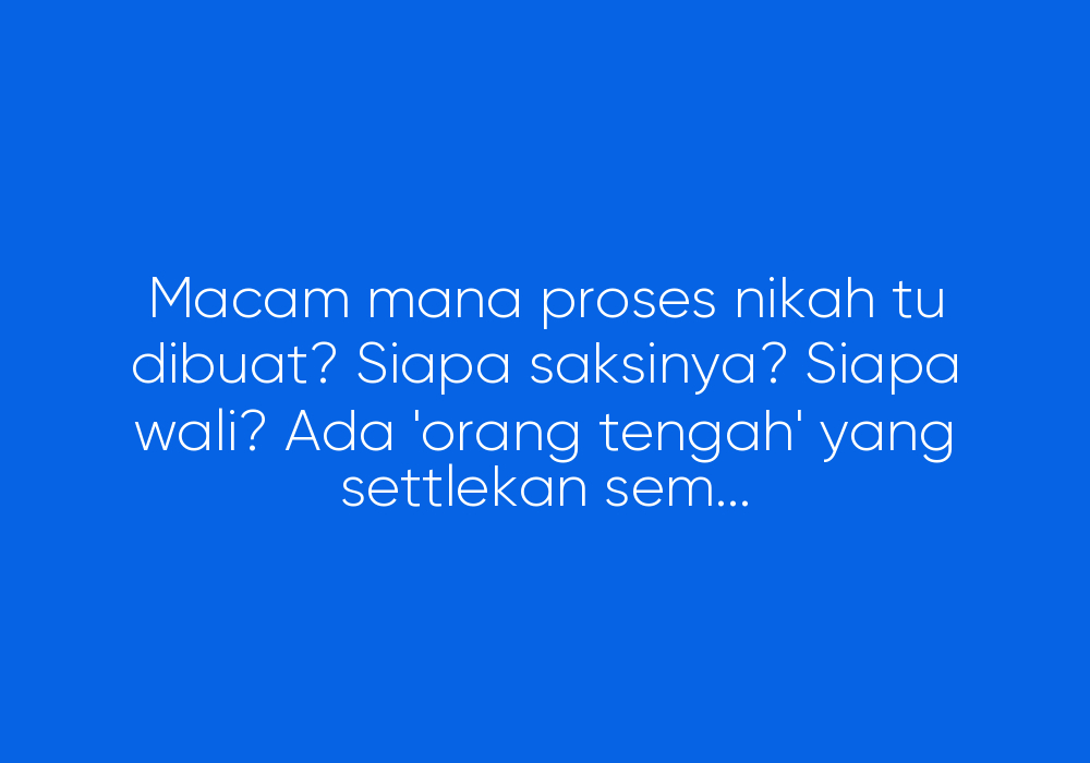 Wanita Bersuami 2 Serentak