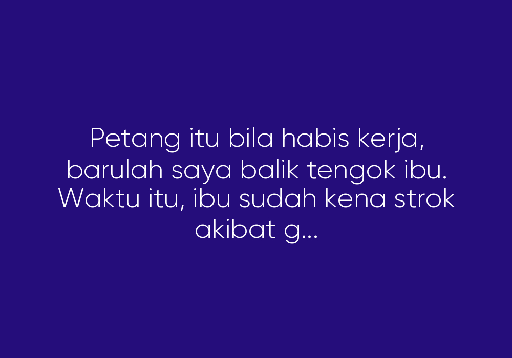 Kisah Anak Derhaka
