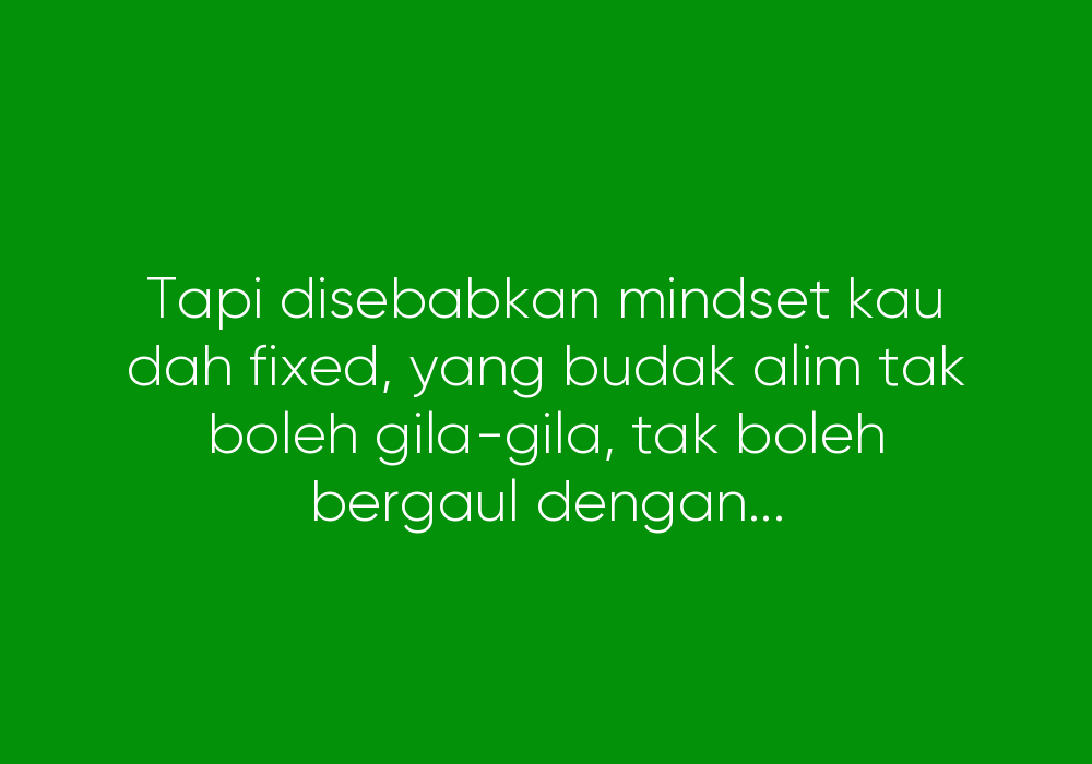 Salah Korang Yang Expect Tinggi