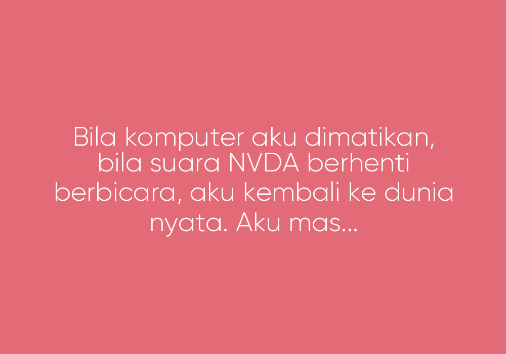 Aku Buta, Tapi Aku Adalah Juruterbang Untuk Dia dan Negara Ini