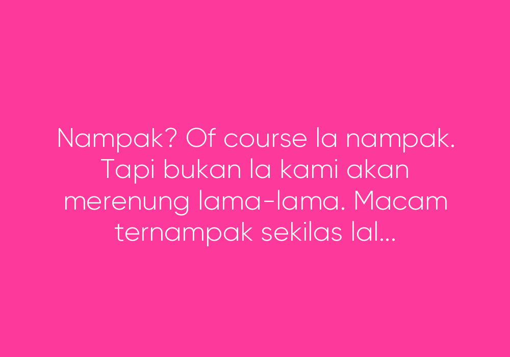 REPLY: Terkesima dengan Keadaan