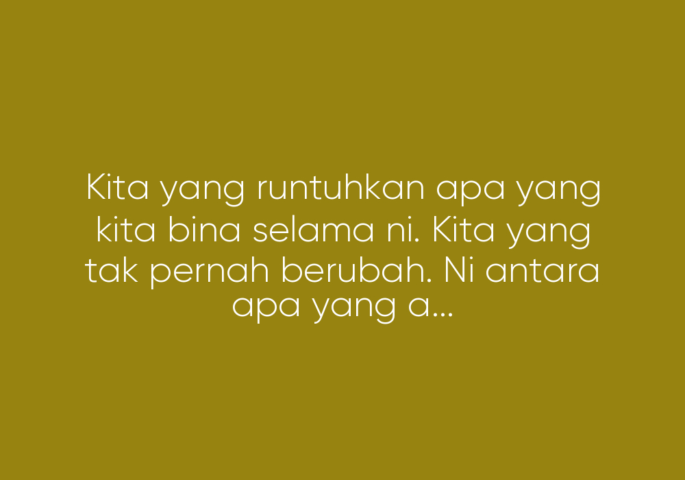 Terfikir Benda Ni