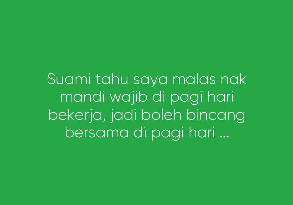 Tentang Berubah Selepas Berkahwin