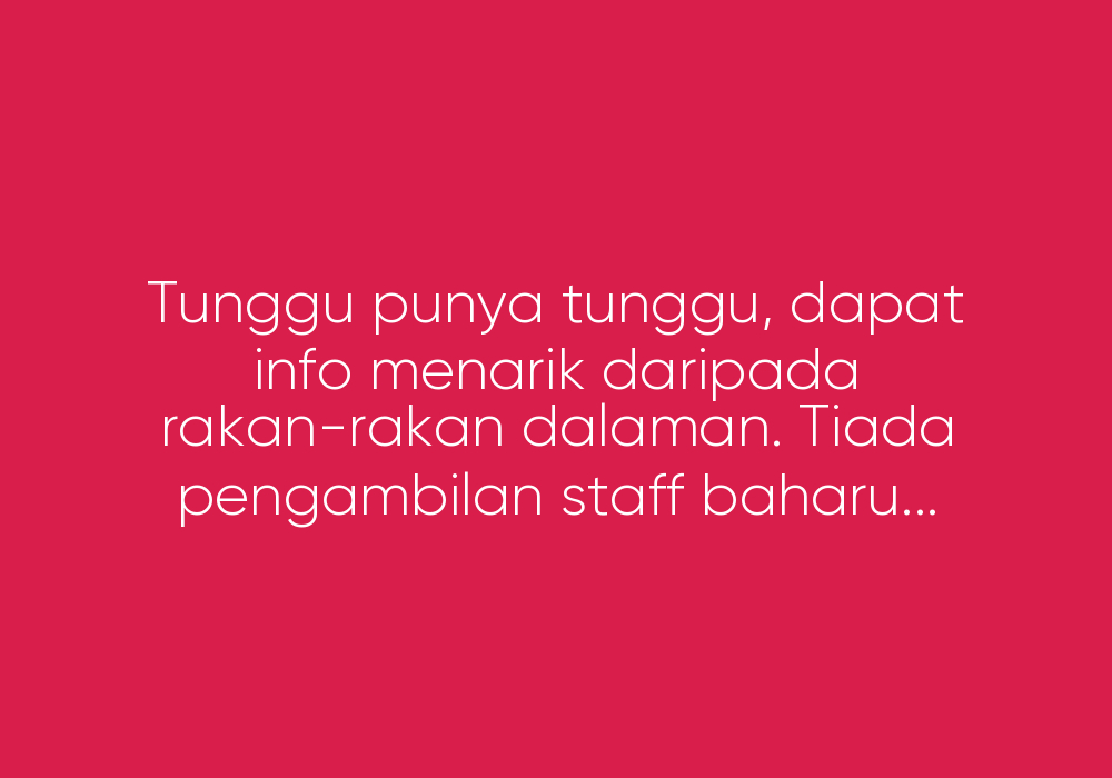 Sisi Gelap Permohonan Pekerjaan & No Pin