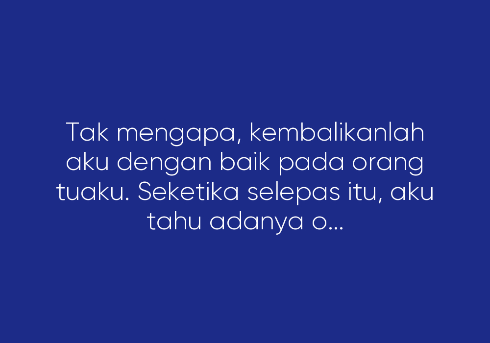 Maafkan Ibu, Sayangku