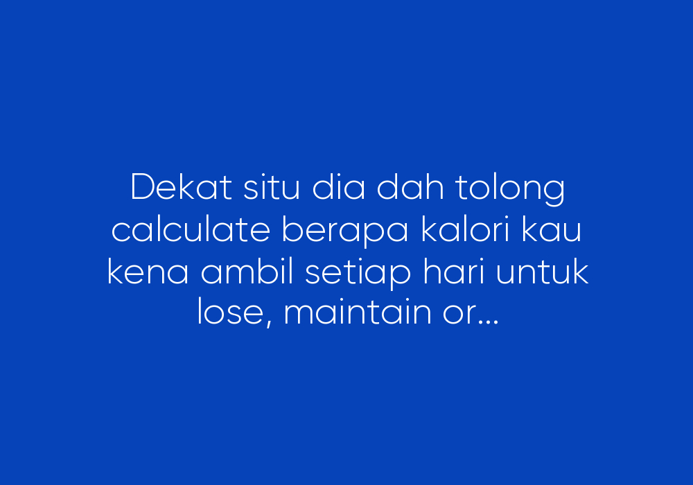 Cara Naikkan Berat Badan