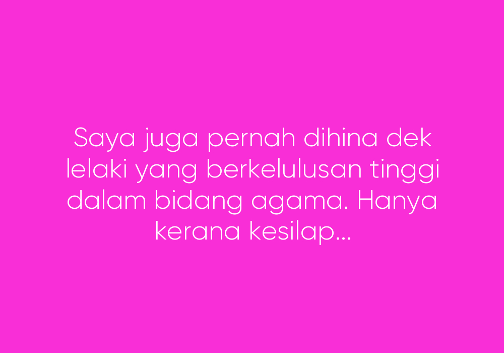 Aku Bagaikan Air Musta'mal