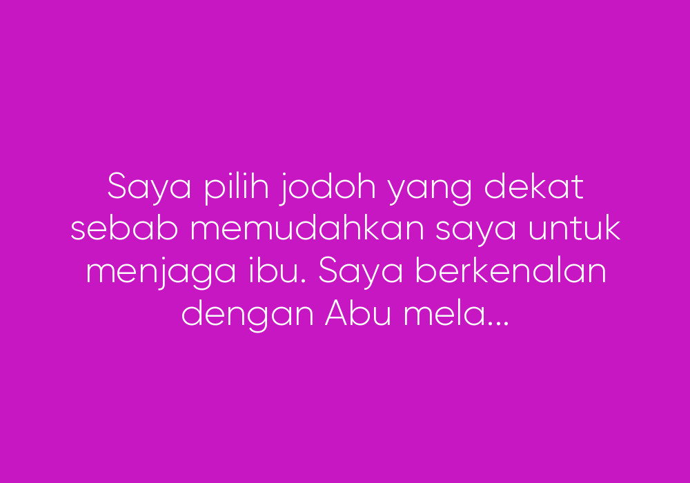 Jodoh Dan Reda Si Ibu