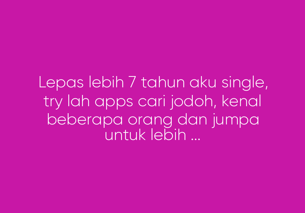 Proses Cari Jodoh