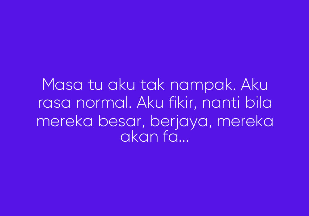 Anak-Anak Cari Ayah, Bukan Aku