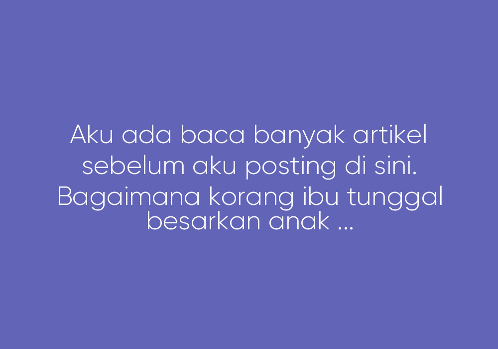 Perasaan Anak Bercerai