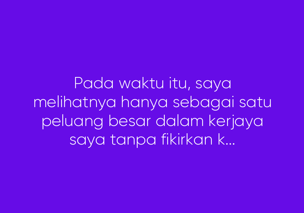 Terlibat Projek Haram