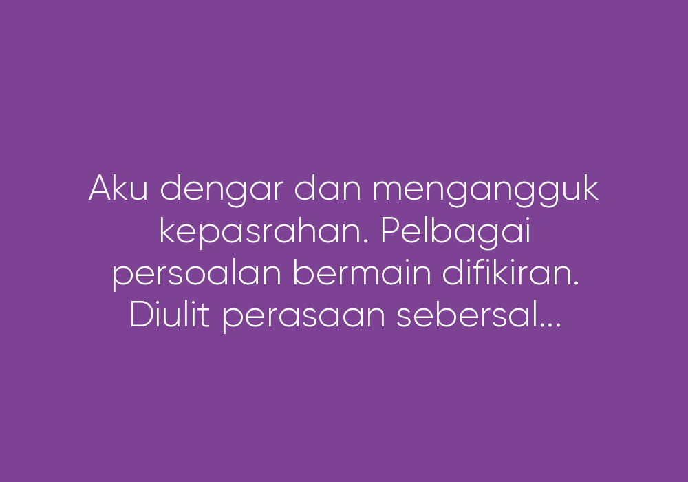 Apa Yang Perlu Aku Buat Ni?
