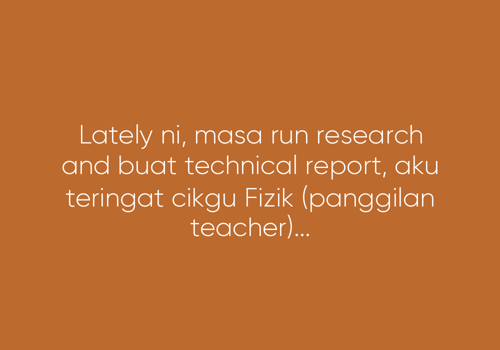 Terima Kasih Teacher