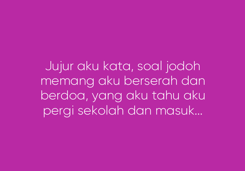 Jodoh Untuk Si Gemuk Hitam Ni