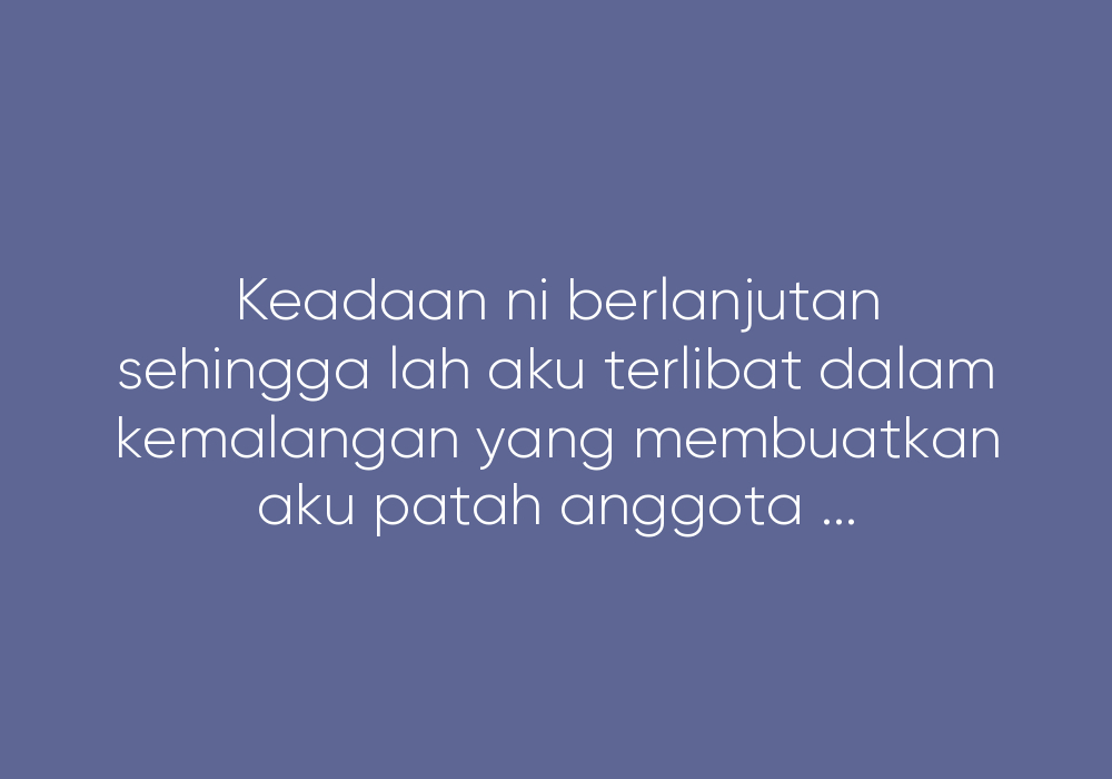 Aku Ni Ada Stress Atau Depression?